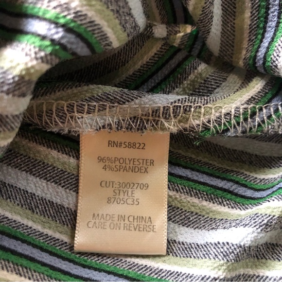 Max Studio Hennie Surplice Top M Stitch Fix High Low Dolman Sleeve Stripe Blouse - Picture 7 of 8